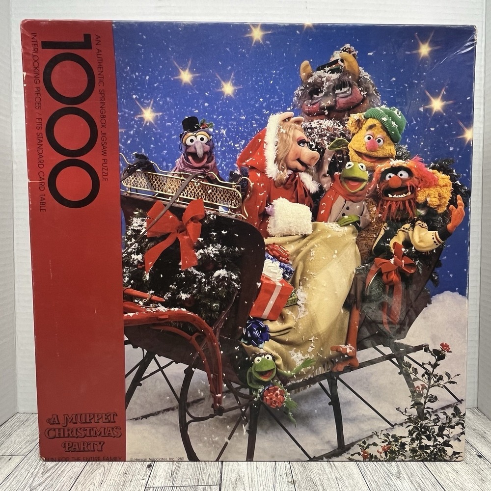 1980 Springbok A MUPPET CHRISTMAS PARTY Jigsaw Puzzle 1000 Piece 24x30